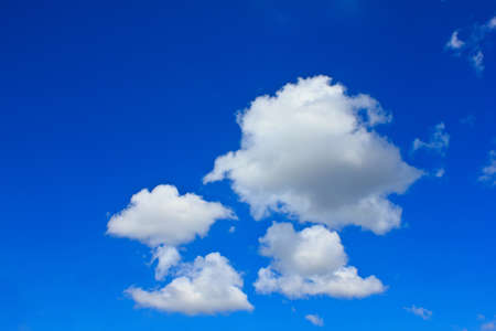 blue sky background with tiny clouds  の写真素材