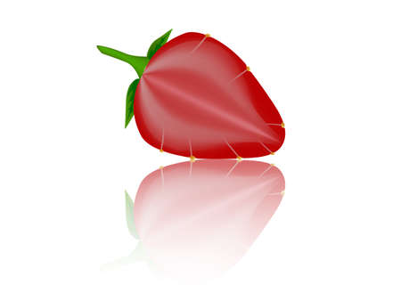 beautiful strawberries illustration of a realistic  のイラスト素材