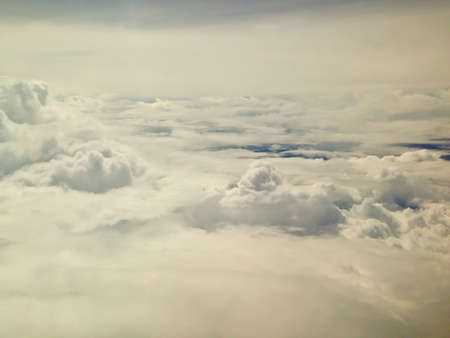 Clouds and sky   Plane view from the window の写真素材