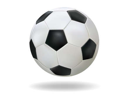 Realistic soccer ball   Football   on white backgroundのイラスト素材