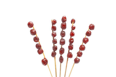 star gooseberry  candy isolated on white backgroundの写真素材
