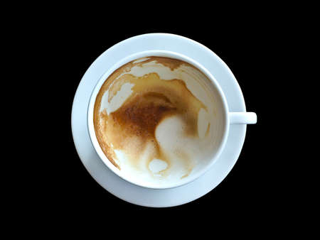 Coffee collection - Empty coffee cup. Isolated on blackの写真素材