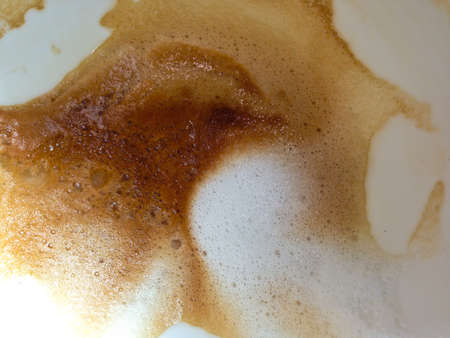 Background of Foam (Crema) of hot coffee の写真素材