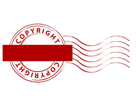copyright stamp with blank tap for your text