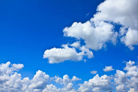 Beautiful blue sky with white cloudsの写真素材