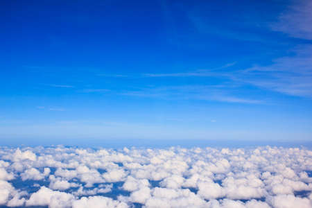 Clouds and sky . Plane view from the window.の写真素材