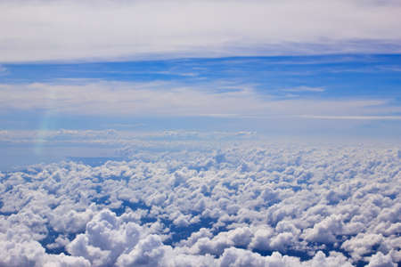 Clouds and sky . Plane view from the window.の写真素材