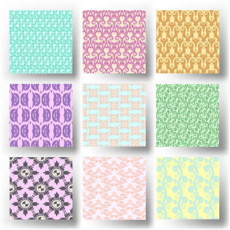 Retro different seamless patterns  tiling   Endless texture