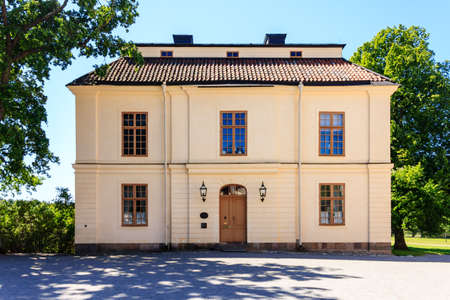 The old building located at Drottningholm Palace in Stockholm, Swedenのeditorial素材