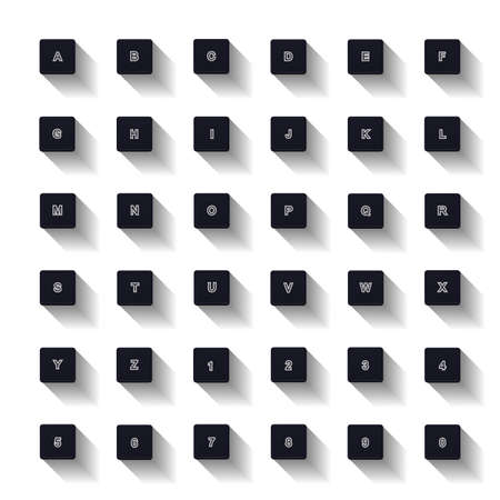 Letters of the alphabet computer keyboard Style.のイラスト素材