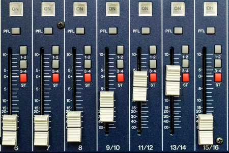 Buttons and tabs in various parts of the audio controllerの写真素材