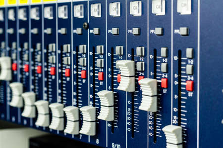 Buttons and tabs in various parts of the audio controllerの写真素材