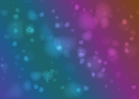 Colorful of Valentines background with many Heartsのイラスト素材