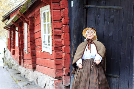 Old woman doll in Sigtuna - Swedenのeditorial素材