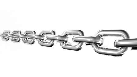 Realistic chain on white background. 3d renderの写真素材