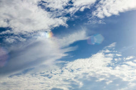 Blue sky background with cloud . background of blue skyの写真素材