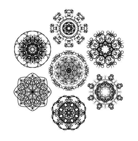 Set of abstract design element on whiteのイラスト素材