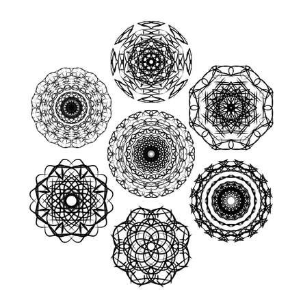 Set of abstract design element on whiteのイラスト素材