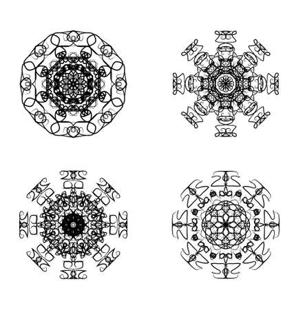 Set of abstract design element on whiteのイラスト素材