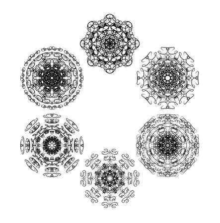 Set of abstract design element on whiteの写真素材