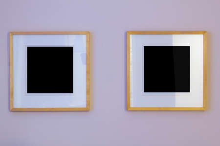 The Blank picture frame on the wallの写真素材
