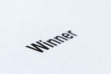 Print word   on the white paper