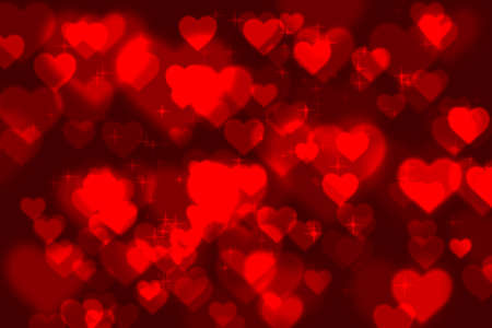 Colorful abstract of heart bokeh bright backgroundの写真素材