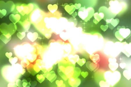 Colorful abstract of heart bokeh bright backgroundの写真素材