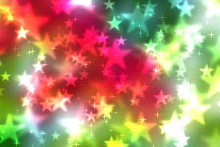 Colorful abstract of heart bokeh bright backgroundの写真素材