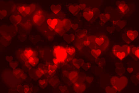 Colorful abstract of heart bokeh bright backgroundの写真素材