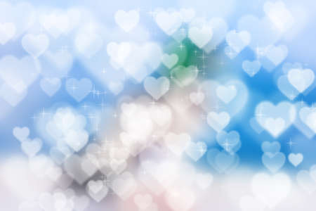 Colorful abstract of heart bokeh bright backgroundの写真素材