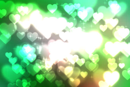 Colorful abstract of heart bokeh bright backgroundの写真素材