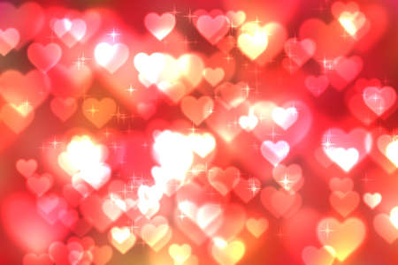 Colorful abstract of heart bokeh bright backgroundの写真素材