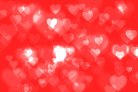 Colorful abstract of heart bokeh bright backgroundの写真素材