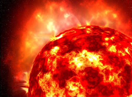 The sun in the deep space, super novaの写真素材