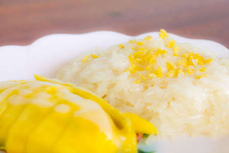 Sticky Rice with Mango ( Thai dessert)の写真素材