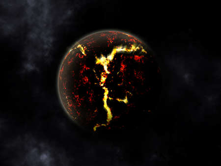 A large bomb of Exploding Planet. Exploding Planettheoryの写真素材