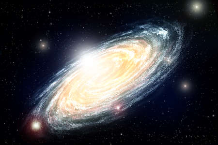 Spiral Galaxy in deep space, Generate bitmap Pictureの写真素材
