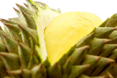 King of fruits, durian on white background