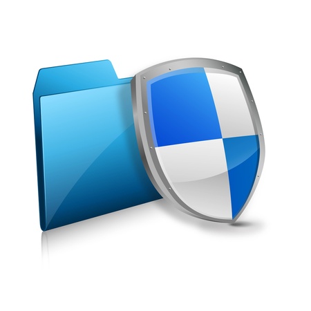 file and protection shield のイラスト素材