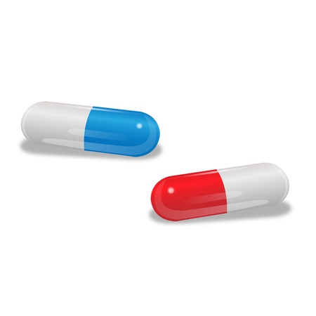 pill capsule on a white background のイラスト素材