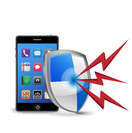 smart phone security のイラスト素材