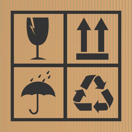 cardboard boxのイラスト素材