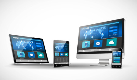 Vector modern web design in responsive website Vector modern web design in responsive website