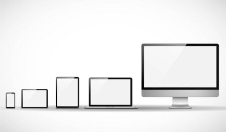 Set of modern digital devicesのイラスト素材