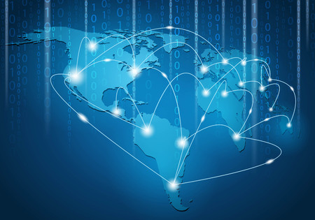 Global network connection backgroundのイラスト素材