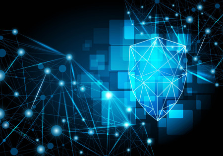 Network security shieldのイラスト素材