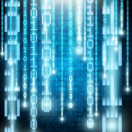 Binary background with falling numberのイラスト素材