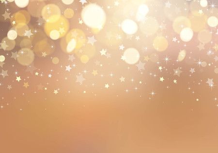 Golden falling stars and twinkly lightsのイラスト素材