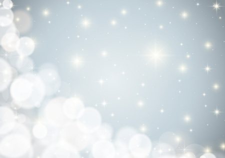 Shiny lights star on silver backgroundのイラスト素材